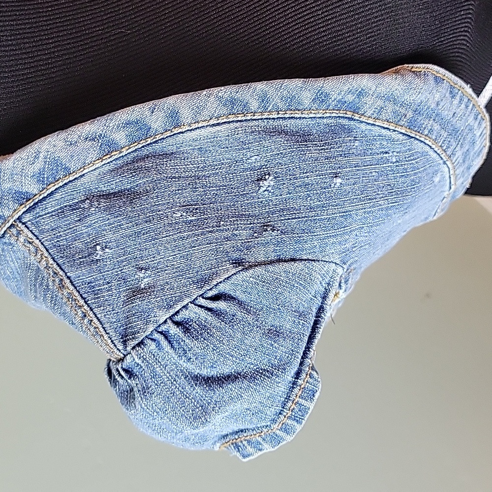 Y2K Rebel Rose Embroidered denim bolero jacket - Picture 6 of 10